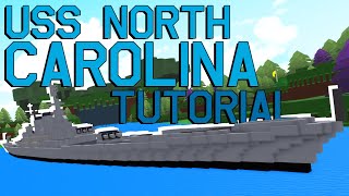 Battleship USS North Carolina Tutorial  Build a Boat for Treasure [upl. by Paige715]