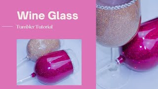 DIY How To Add Glitter To A Wine Glass Tutorial With Epoxy [upl. by Borlase812]