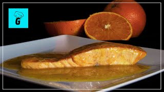 SALMÓN A LA NARANJA en sartén  SIN GLUTEN [upl. by Eadwina]