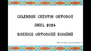 Calendar ortodox 2024 [upl. by Wyler]