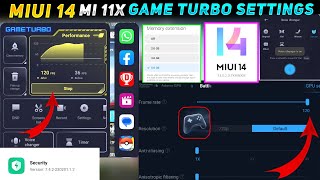 MIUI 14 Game Turbo 742 Best Settings ✅💥 60Fps No Lag Mi 11x Game Turbo Settings 👍 [upl. by Irrej390]