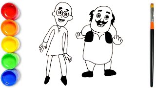 How to draw Motu Patlu  Drawing For Kids [upl. by Den]