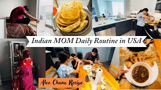 New Puja Mandir in my Miami ApartmentIKEA Finds⭐️Aloo Chana Recipe Indian MOM daily Routine in 🇺🇸 [upl. by Faxun518]