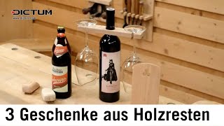 Geschenkideen aus Holzresten  3 Projekte für LastminuteGeschenke [upl. by Acisej]