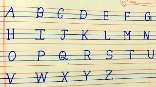 How to write english capital letters in four lines  A to Z abcd Alphabet  English Alphabet [upl. by Teerprah]