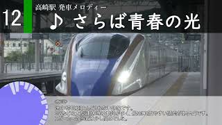 高崎駅 12番線 発車メロディー「さらば青春の光」 [upl. by Danica667]