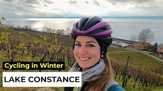 Lake Constance bike paths in winter Cycling from Immenstaad amp Meersburg to Überlingen  Bodensee [upl. by Latreshia]