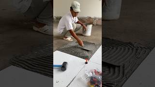 Construction of 600x600 floor tiles shorts youtubeshorts ytshorts youtube construction fyp [upl. by Nalyak447]