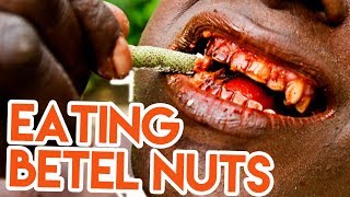 EATING BETEL NUTS  ADDICTIVE PLANT IN INDONESIA  TRAVEL VLOG [upl. by Boylston225]