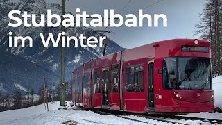 Stubaitalbahn im Winter  Mitfahrt Telfer Wiesen  Stubaitalbahnhof [upl. by Cleveland824]