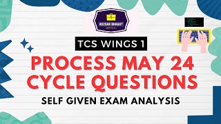 TCS WINGS 1 Process May 24 Cycle Questions  Self Given Experience [upl. by Kila497]