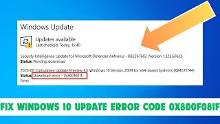 fix windows 10 update error code 0x800f081f [upl. by Sorcim]