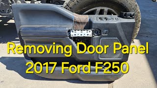 20172022 FORD F150 F250 F350 HOW TO REMOVE FRONT LEFT DOOR PANEL quotFULLYquot [upl. by Hirsh]