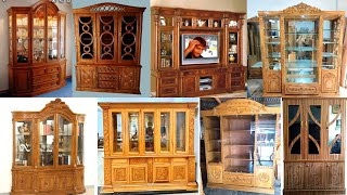 Wall Showcase Designs 2023  Wooden Wall Cabinet Design [upl. by Edita]