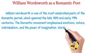 William Wordsworth as a Romantic Poet [upl. by Torruella620]