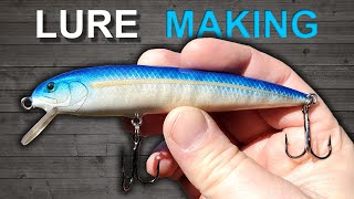 Jerkbait Lure Making a how to guide on making wooden fishing lures [upl. by Inram]