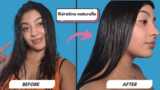 La kératine naturelle aux graines de Lin qui va lisser vos cheveux définitivement😱 [upl. by Aylat131]