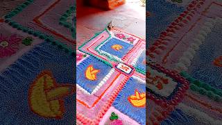 DIV rangoli idea  diwali special bts art easy rangoli shorts viralvideo new status [upl. by Singband591]