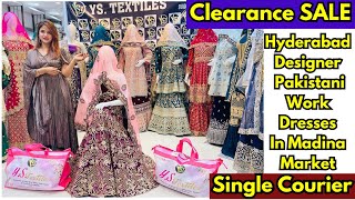 Dhamaka SALE  Pakistani Designer Work Bridal Dress Hyderabad Partywear Dress OnlineShopping Madina [upl. by Estas491]