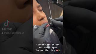 Snake Eyes Piercing nyc tattoo piercingshop nyctattoo tattooartist skincare piercingstudio [upl. by Attiuqehs601]