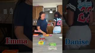 Candy Challenge Emma Vs Danise challenge candy money competition family siblings [upl. by Grosmark653]