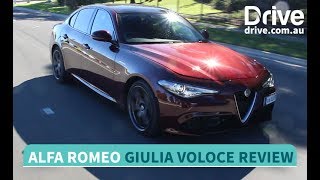 2017 Alfa Romeo Giulia Veloce Review  Drivecomau [upl. by Dudley]