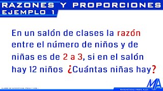 Razones y proporciones  Ejemplo 1 [upl. by Onida738]