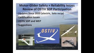 MotorGlider Reliability and Safety 2024 SSA convention OSTIV track [upl. by Carolyn669]