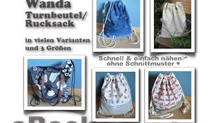 Backpack für jeden Tag Wanda Turnbeutel Rucksack firstloungeberlin [upl. by Ahsila]