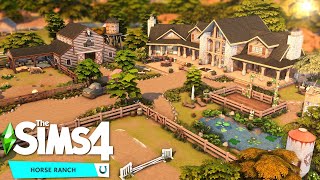 BIG FAMILY RANCH amp FARM  Horse ranch pack  The Sims 4 Speed Build  NO CC [upl. by Darrill]