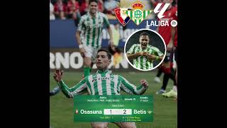 Osasuna vs Betis ¡Betis se impone en El Sadar ⚽💥 [upl. by Gayelord]