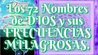 Los 72 Nombres de DIOS y sus FRECUENCIAS MILAGROSAS [upl. by Ecirtac]