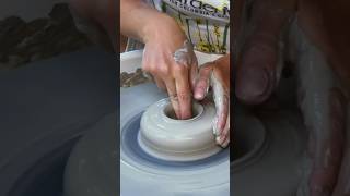 Transforming Clay Beginner’s Pottery Wheel Tutorial shorts [upl. by Yasdnil116]