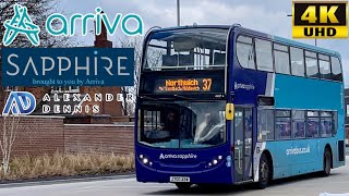 Arriva North West 37 Crewe to Northwich via Sandbach Middlewich Moulton Sapphire ADL Enviro400 [upl. by Yerffeg]