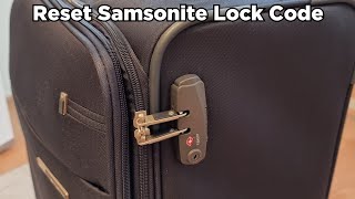 How to Reset Samsonite Lock Code TSA lock reset [upl. by Chemar]