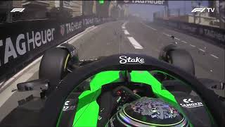 Zhou Guanyu Onboard View Of Crash With PerezMagnussen And Hülkenberg During Monaco Race 2024 [upl. by Cairistiona]