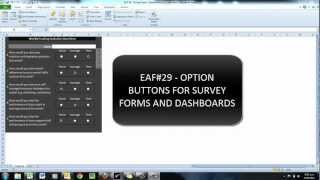 EAF 29  Excel 2010 Option Buttons for Surveys [upl. by Wald810]