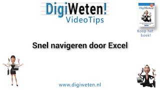 Office Excel  Snel navigeren door Excel  DigiWeten tips [upl. by Kinelski]