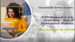 IEW STEM research in U S Universities – Role of international students [upl. by Edison]