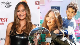 Chrissy Teigen Shares Son Miles Cool Halloween Costume Hes Obsessed with Family DressUp [upl. by Standford]