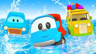 Car cartoons for kids  Leo the Truck amp Clever cars full episodes cartoons for babies [upl. by Nekciv410]