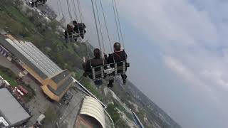 Jules Verne Tower Goetzke  InnenfahrtOnride Frankfurt Main  Frühjahrsdippemess 2017 [upl. by Eduam]