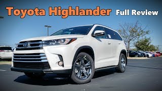 2018 Toyota Highlander Full Review  Platinum Limited SE XLE LE Plus amp LE [upl. by Zerelda]