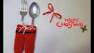 Segnaposto di Natale alluncinetto  Christmas christmas placeholder  easy tutorial [upl. by Thorbert7]