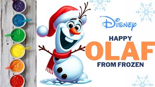 Draw Olaf from Frozen frozen olaf disney disneyjunior waltdisneyworld art viralvideo [upl. by Vincents170]