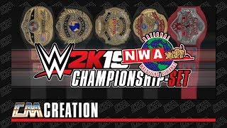 WWE 2K19 NWA CHAMPIONSHIPSET  CREATION  CatchoMania [upl. by Aiekam]