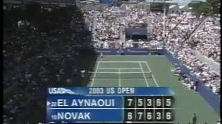 Jiri Novak vs El Aynaoui US Open 2003 [upl. by Sivla282]