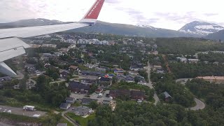 Beautiful landing into Tromsø Airport HD [upl. by Ahsiel]