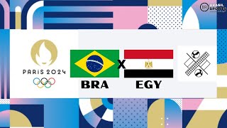 BRASIL x EGITO AO VIVO COM IMAGENS  OLIMPÍADAS PARÍS 2024  VÔLEI MASC [upl. by Farica]