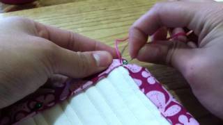 How to Blind Stitch Binding on a Corner [upl. by Asoramla]